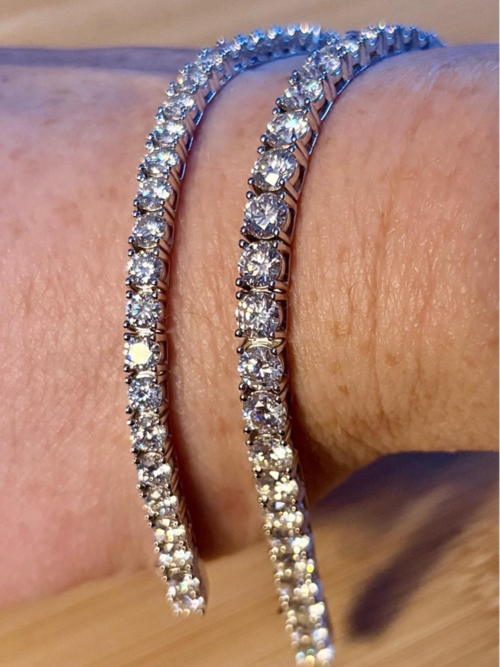 The “Ultimate” Moissanite tennis bracelet in sterling or Argentium silver! - Picture 14 of 16